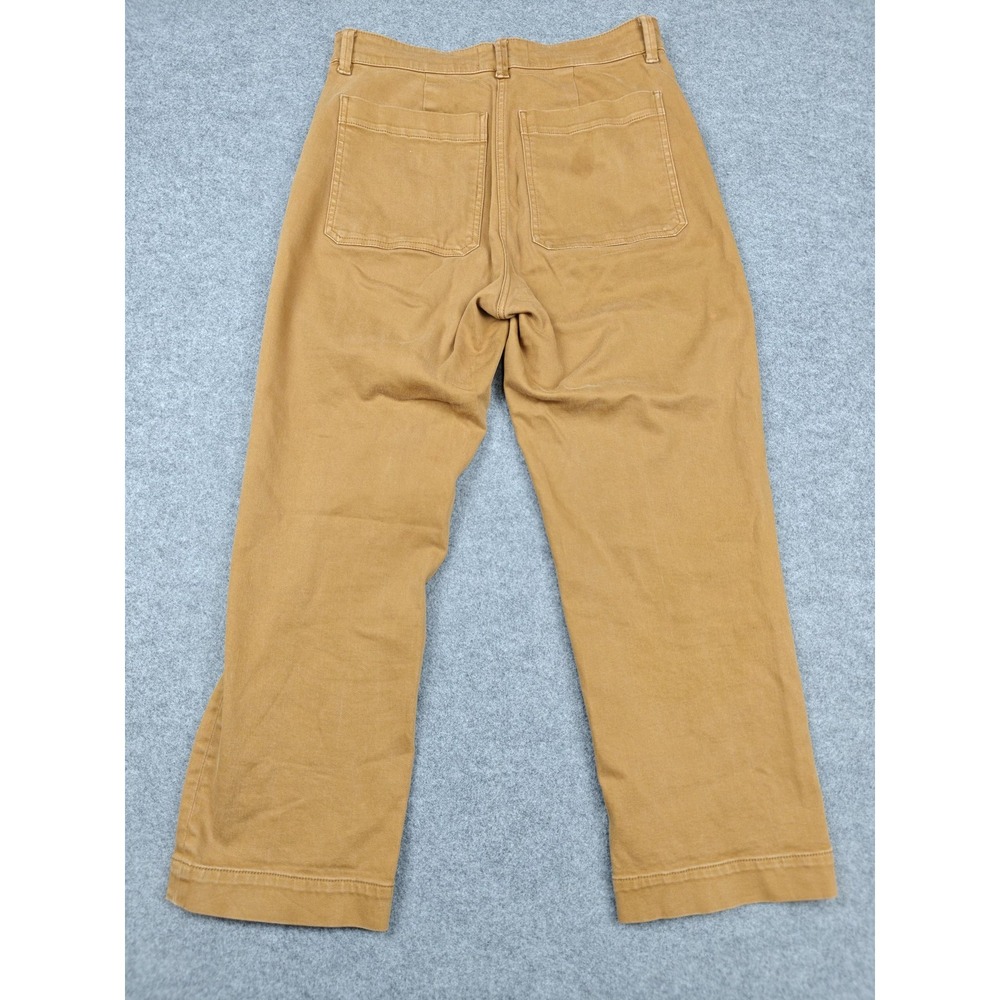 Everlane Pants Womens 6 Brown Cropped Straight Twill Stretch Chino Casual - Picture 6 of 13